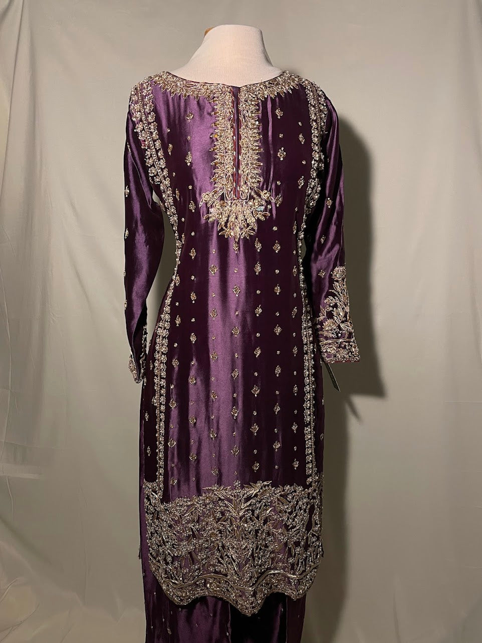 Purple Embroidered Kurti