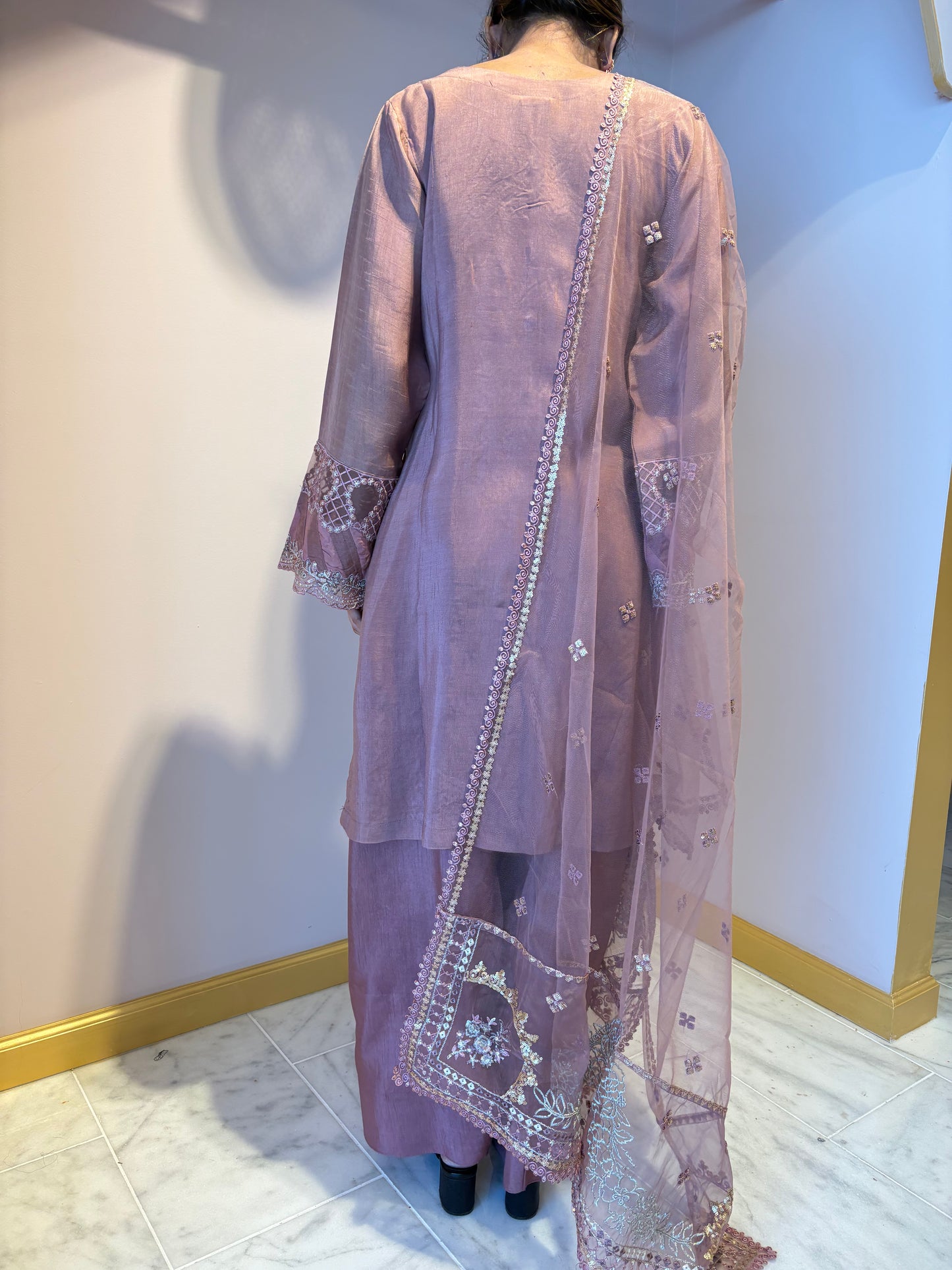 Nude Pink Shalwar Kameez