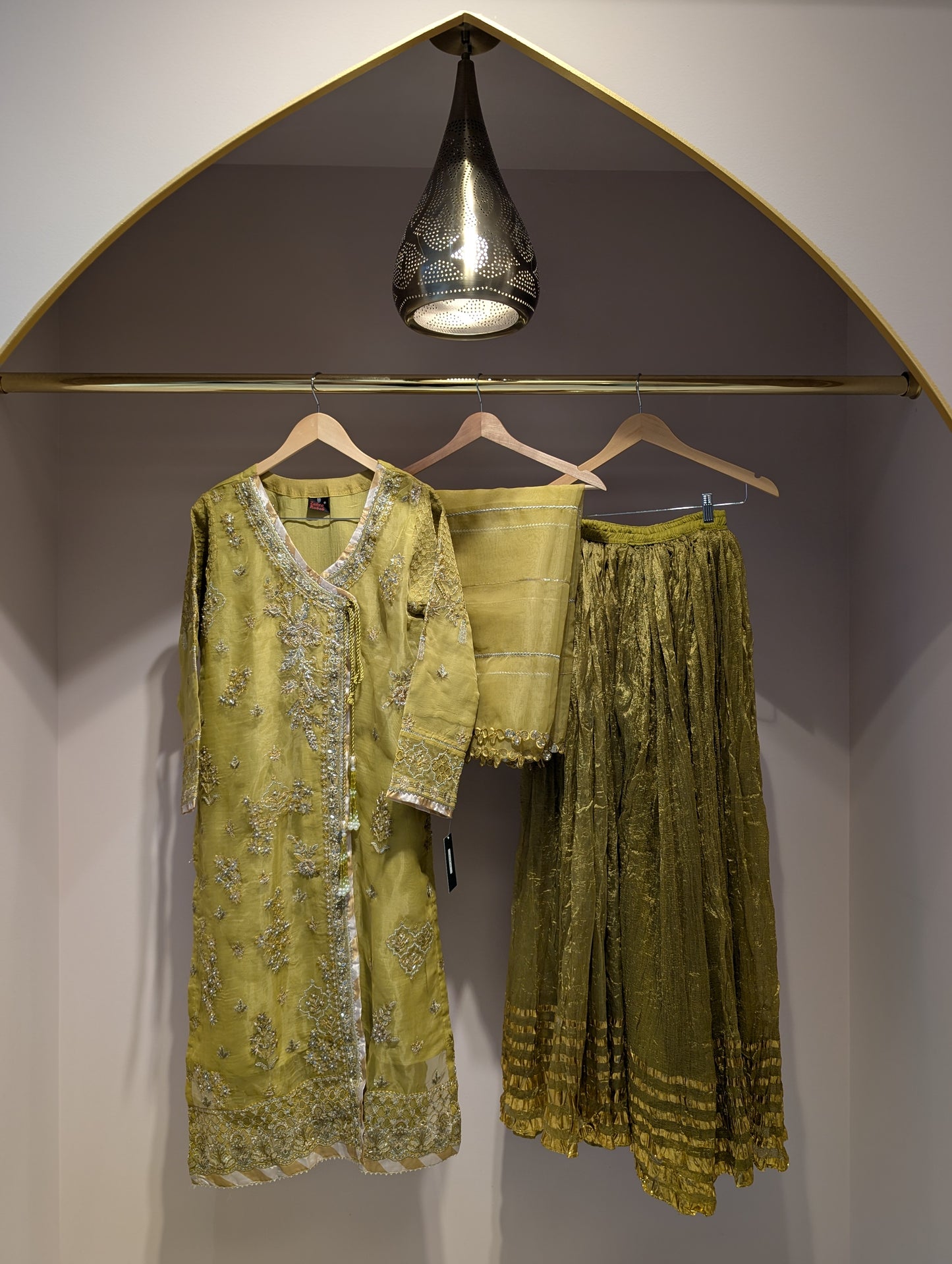 Green Sharara Dress