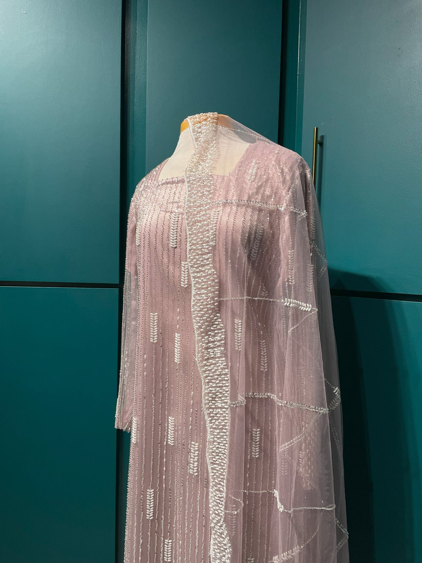 Light Pink Wedding Wear Kurti