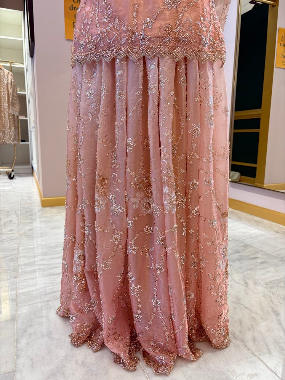 Peach Gulbahaar Lehenga