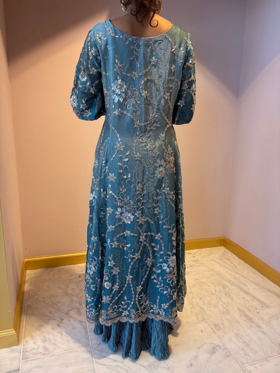 Teal A-line Wedding Maxi