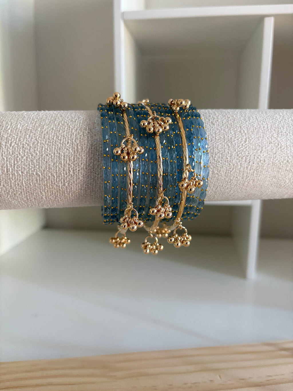 Pastel Blue Kashmiri Bangles