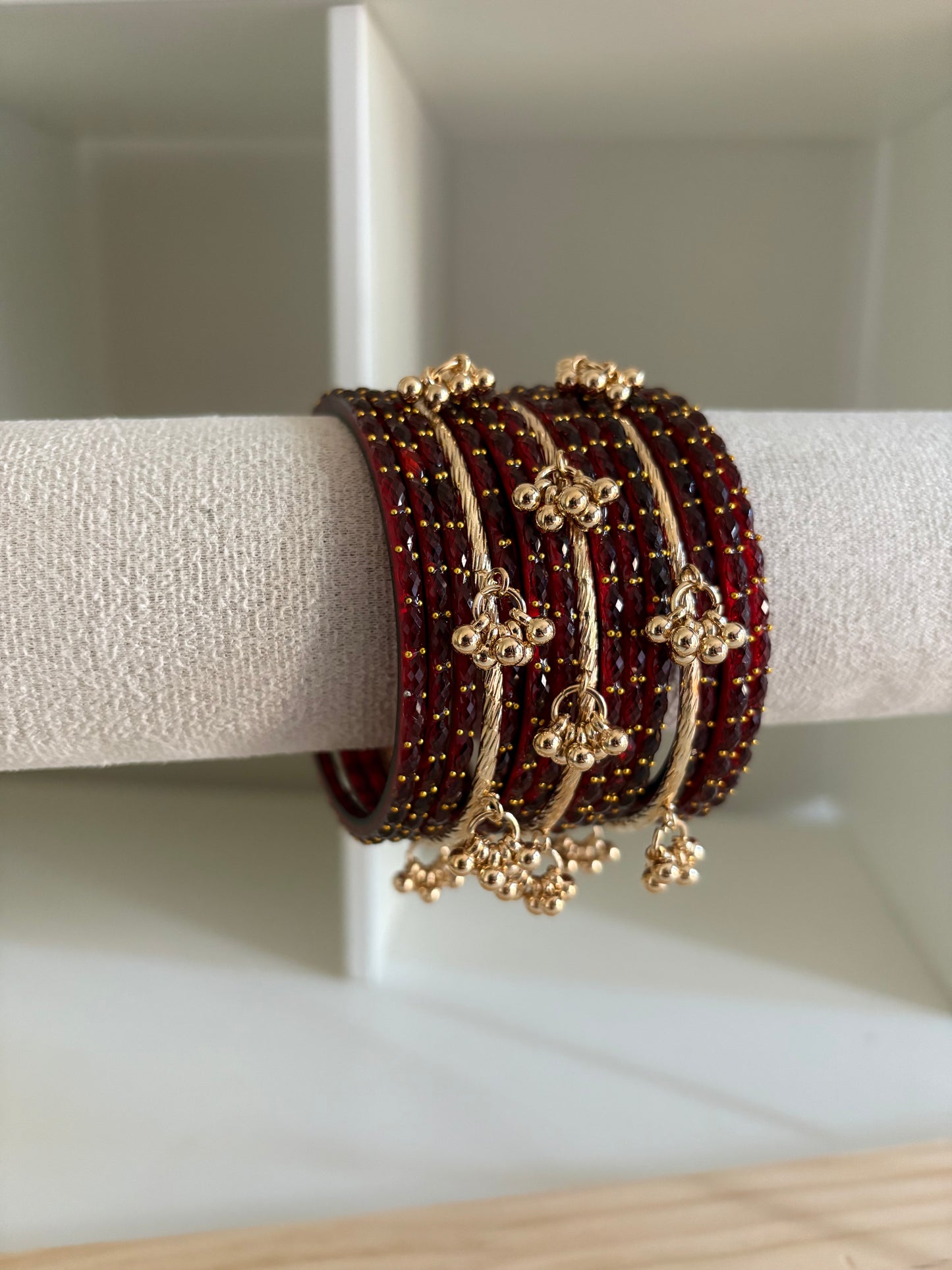 Maroon Kashmiri Bangles