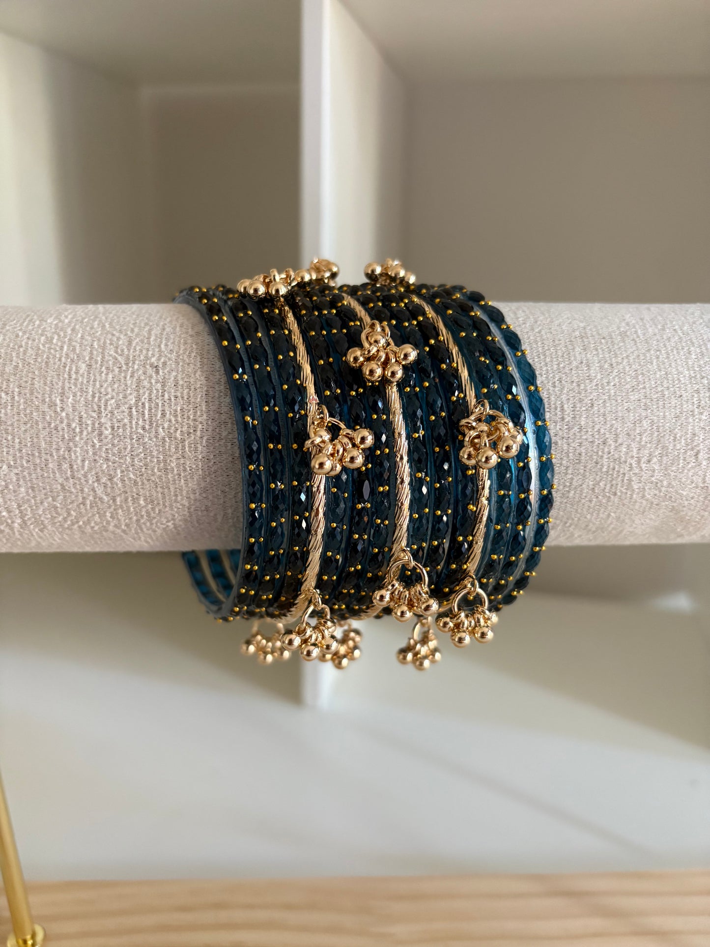 Navy Blue Kashmiri Bangles