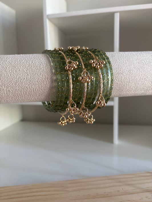 Olive Green Kashmiri Bangles