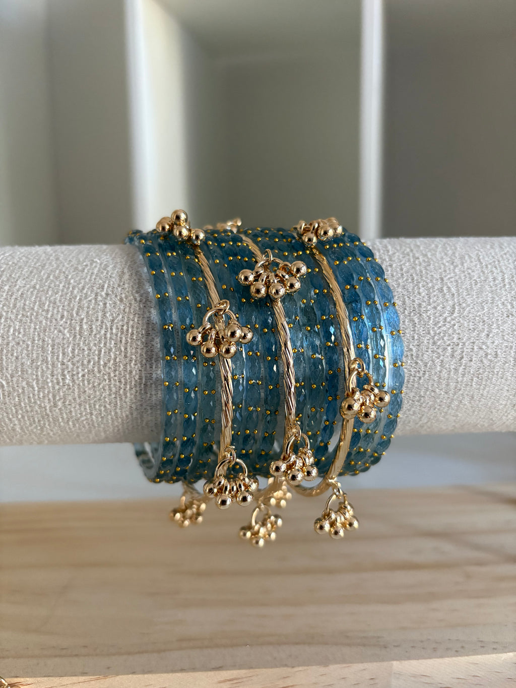 Pastel Blue Kashmiri Bangles