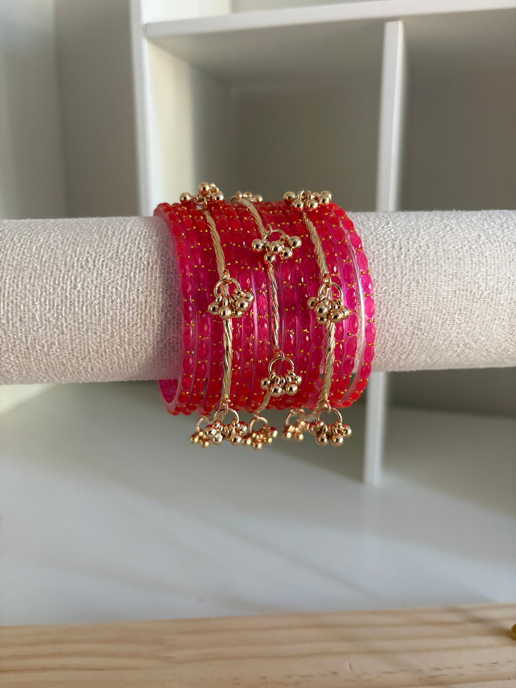 Hot Pink Kashmiri Bangles