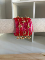Hot Pink Kashmiri Bangles
