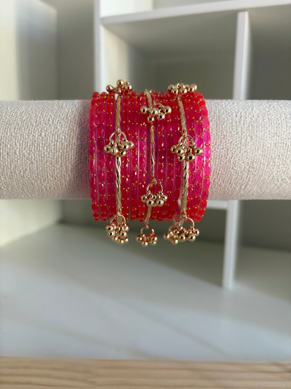 Hot Pink Kashmiri Bangles