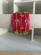 Hot Pink Kashmiri Bangles