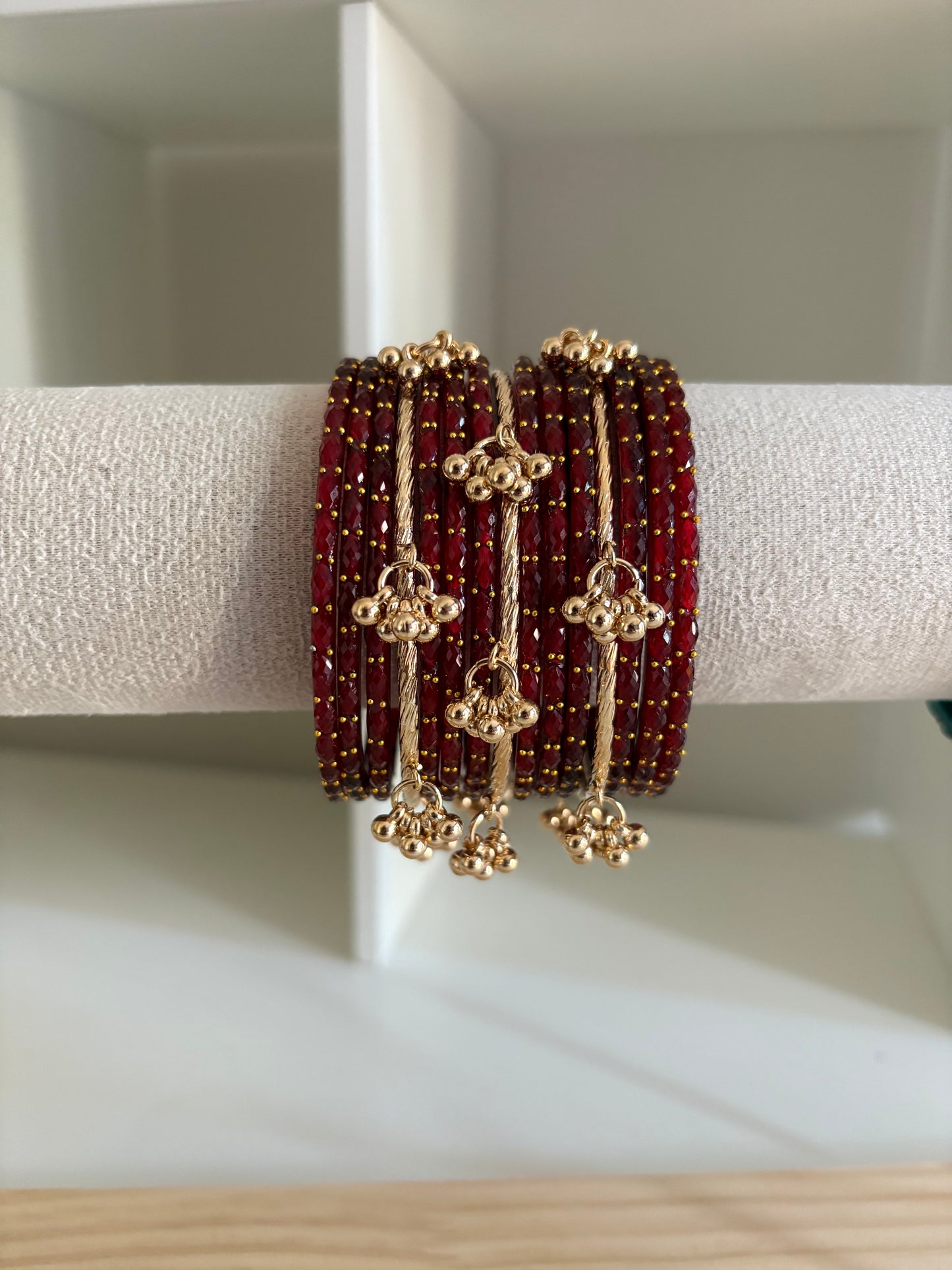 Maroon Kashmiri Bangles
