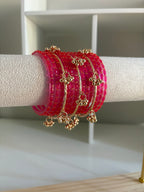 Hot Pink Kashmiri Bangles