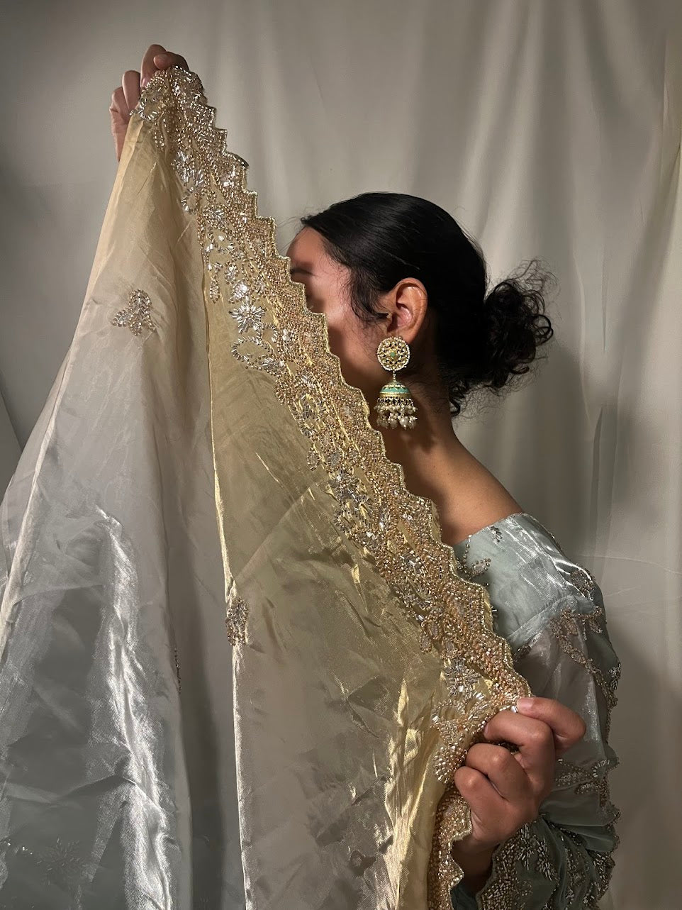 Light Blue Gulbahaar Lehenga