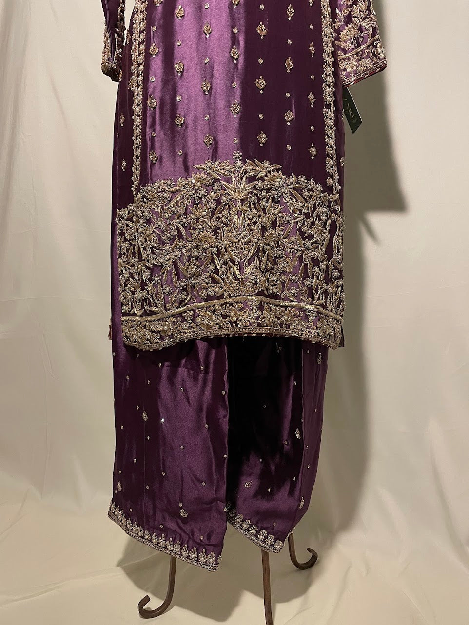 Purple Embroidered Kurti