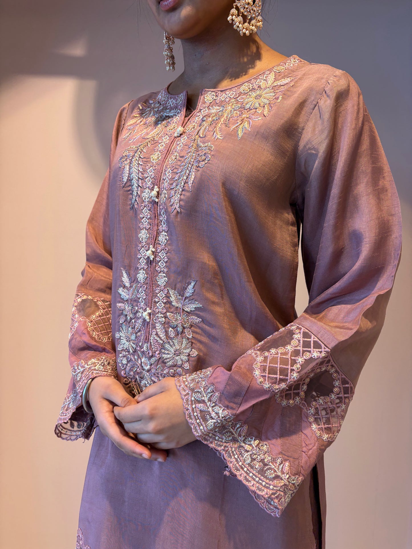 Nude Pink Shalwar Kameez