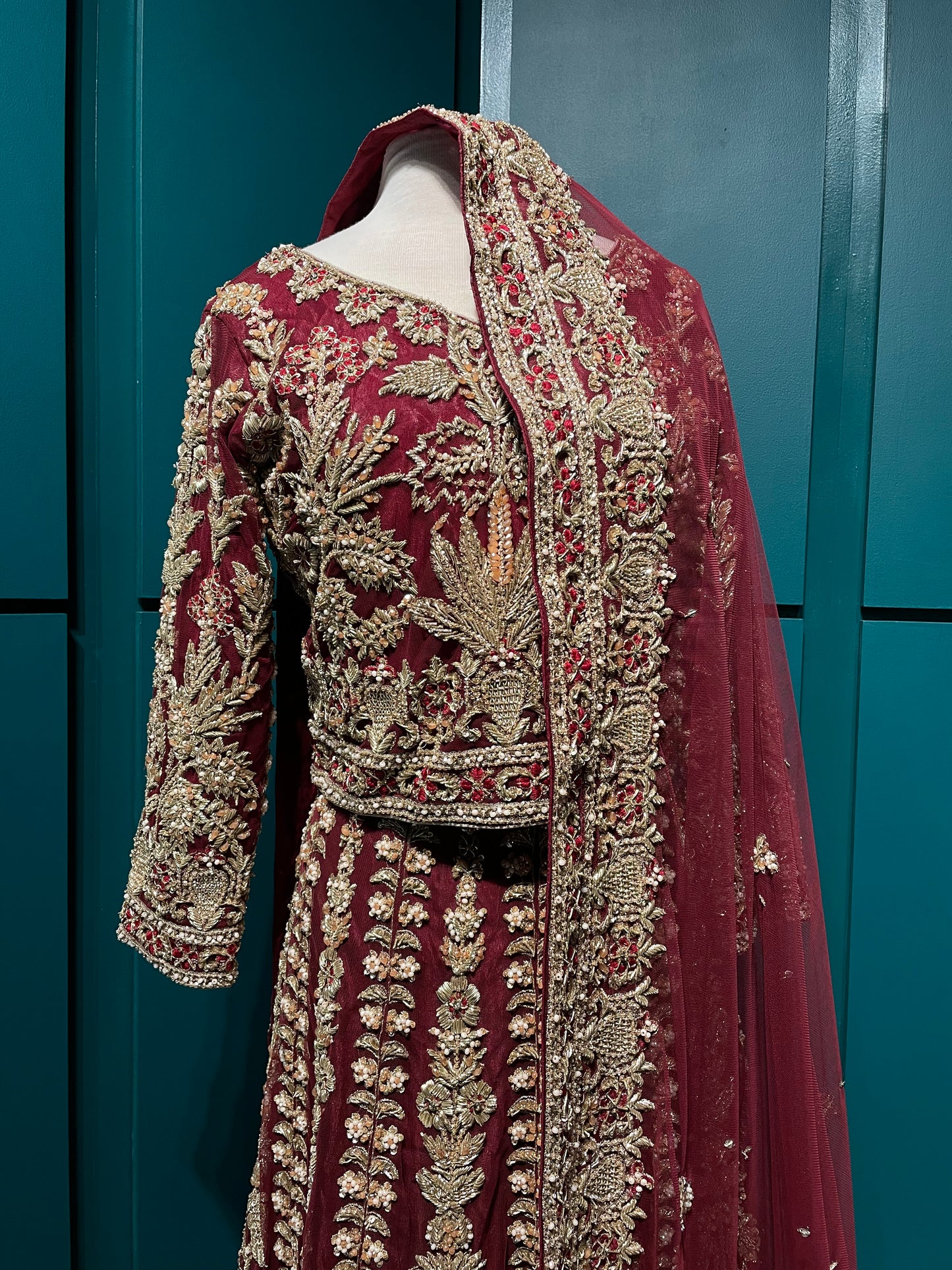 Maroon Bridal Lehenga