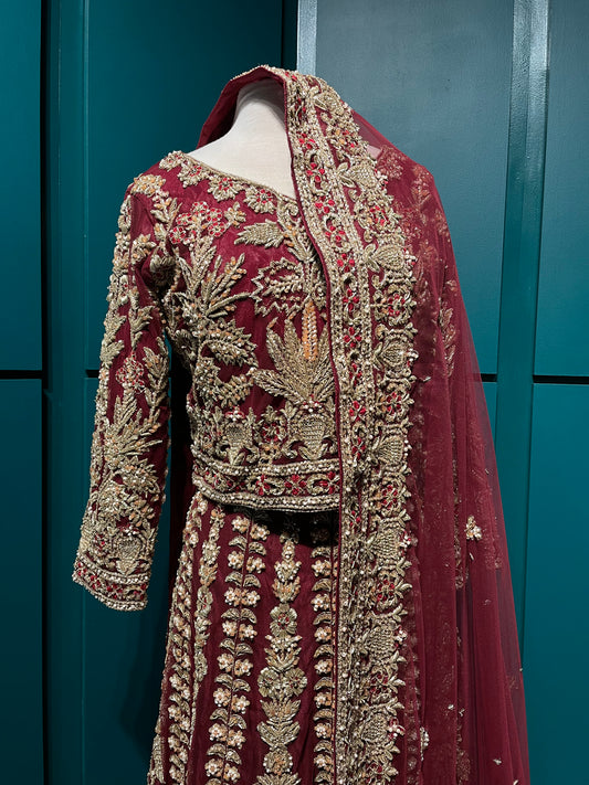 Maroon Bridal Lehenga