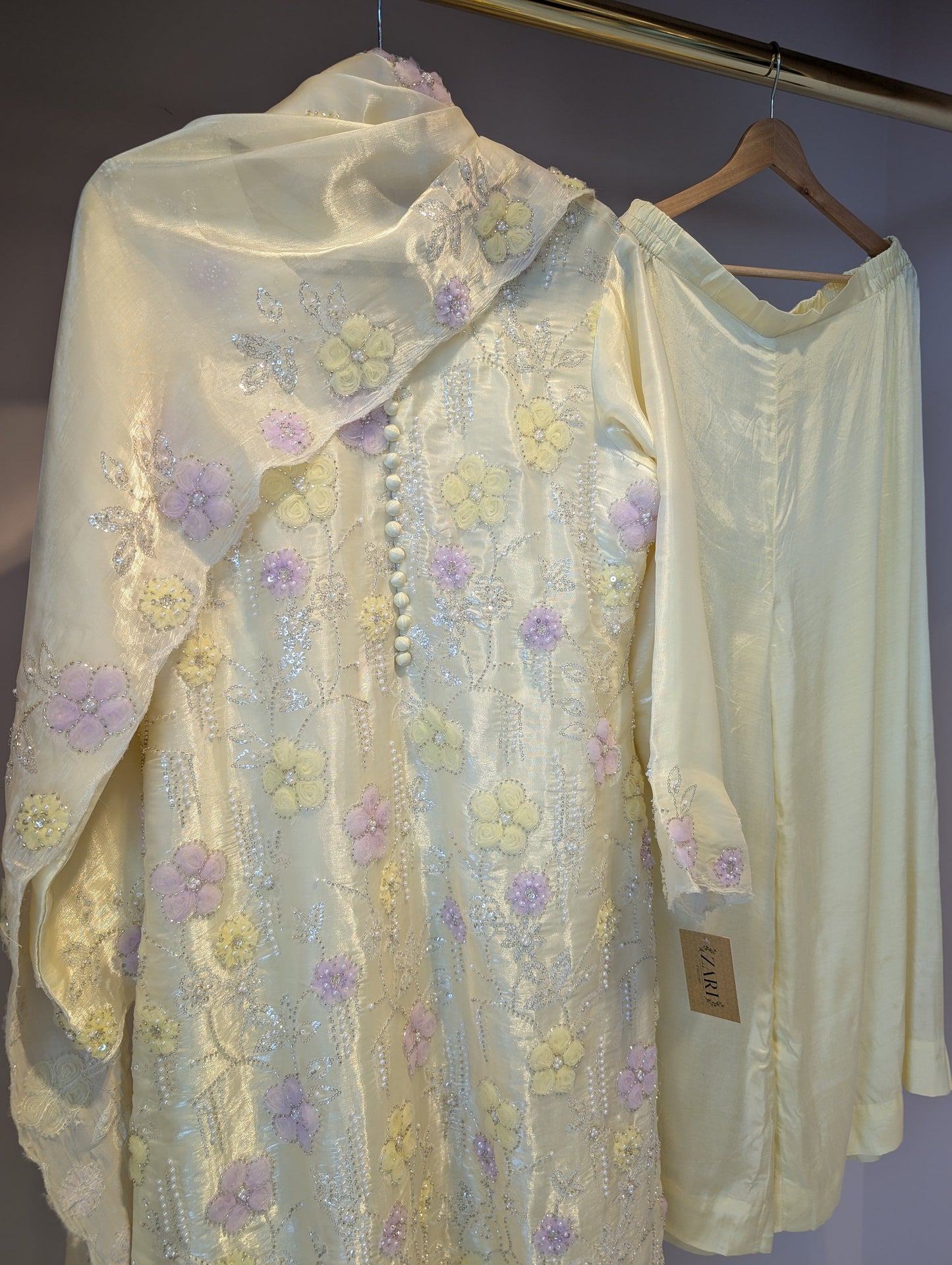 Summer Yellow Floral Kurti