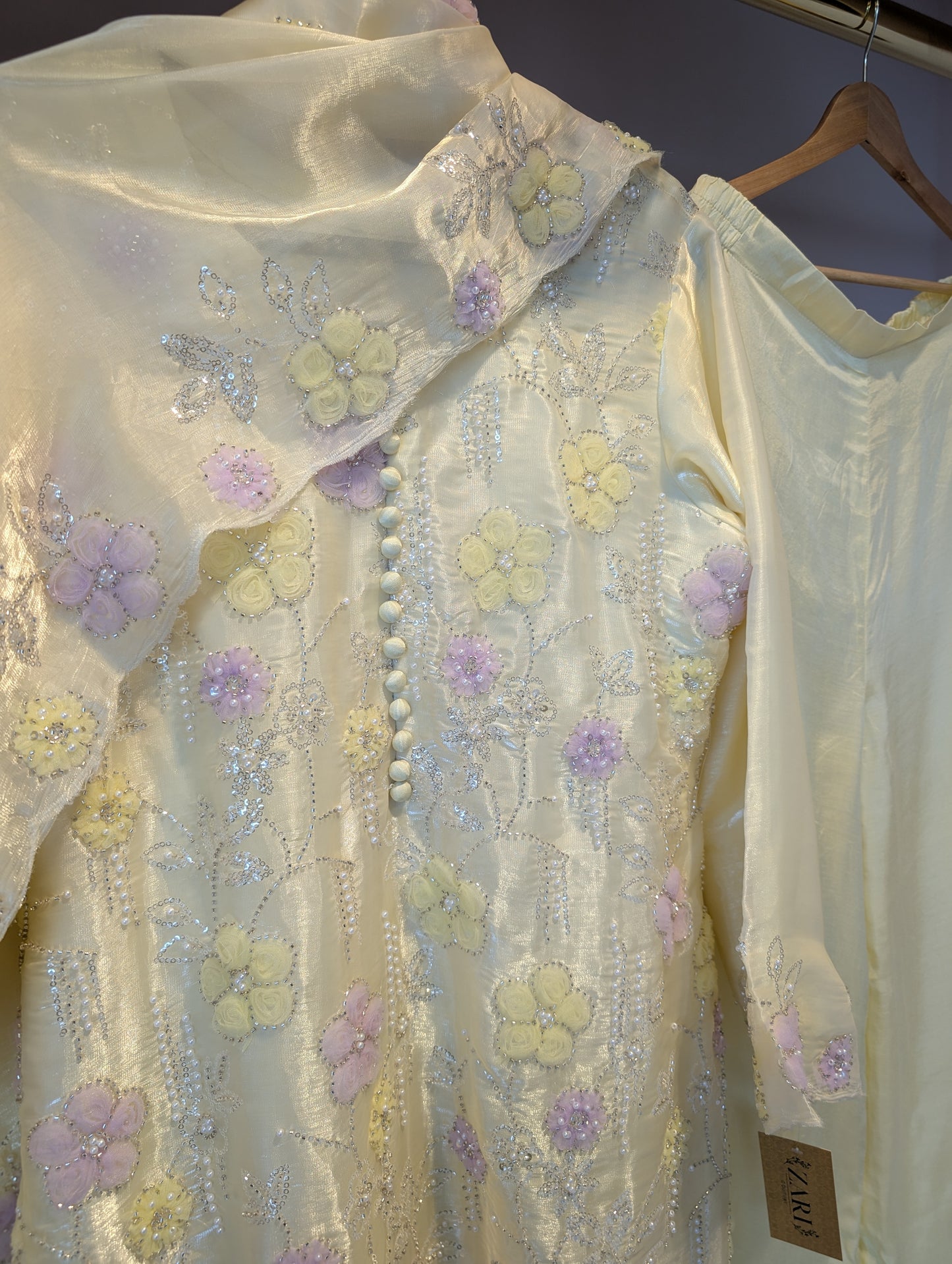 Summer Yellow Floral Kurti