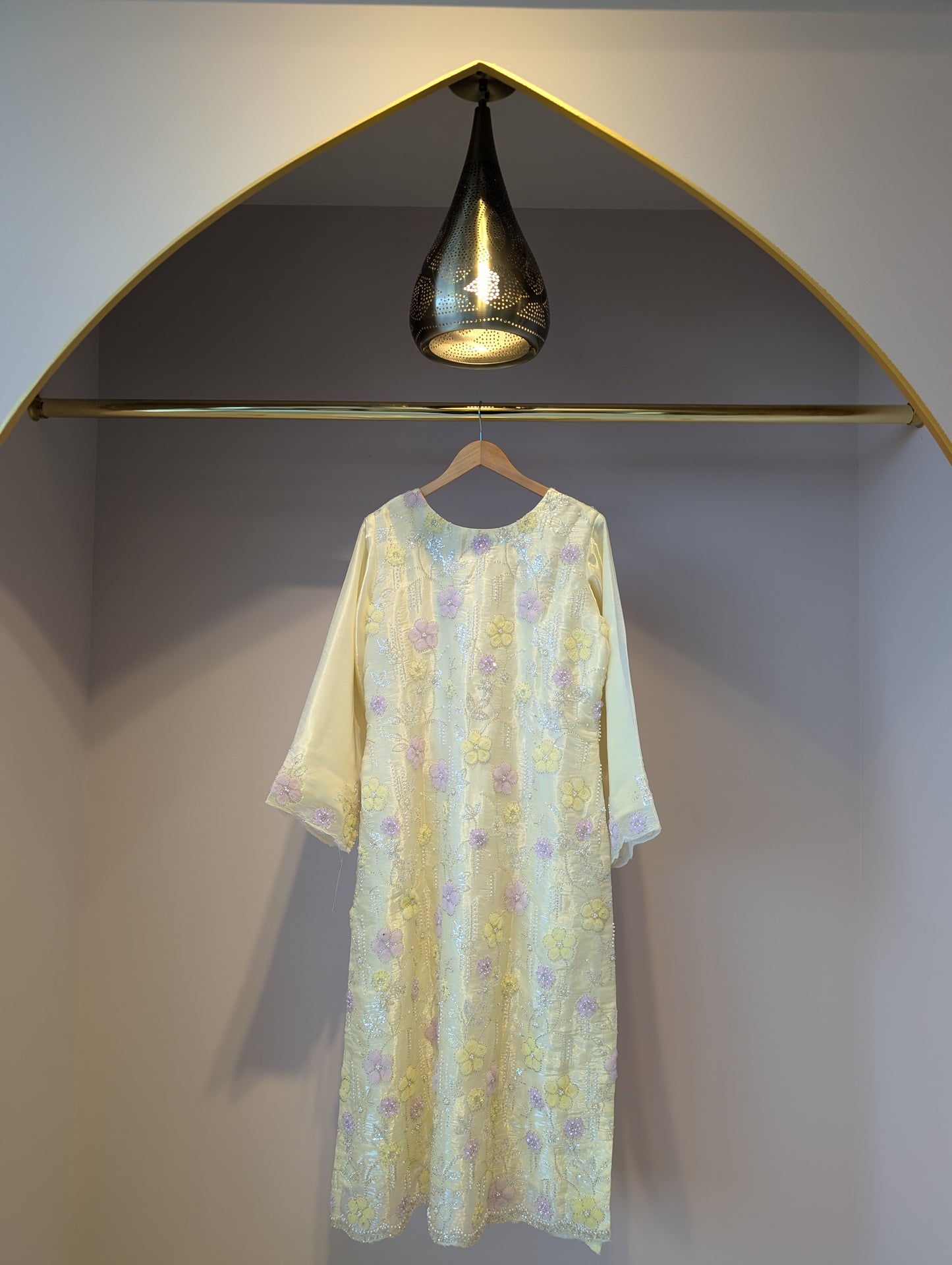 Summer Yellow Floral Kurti