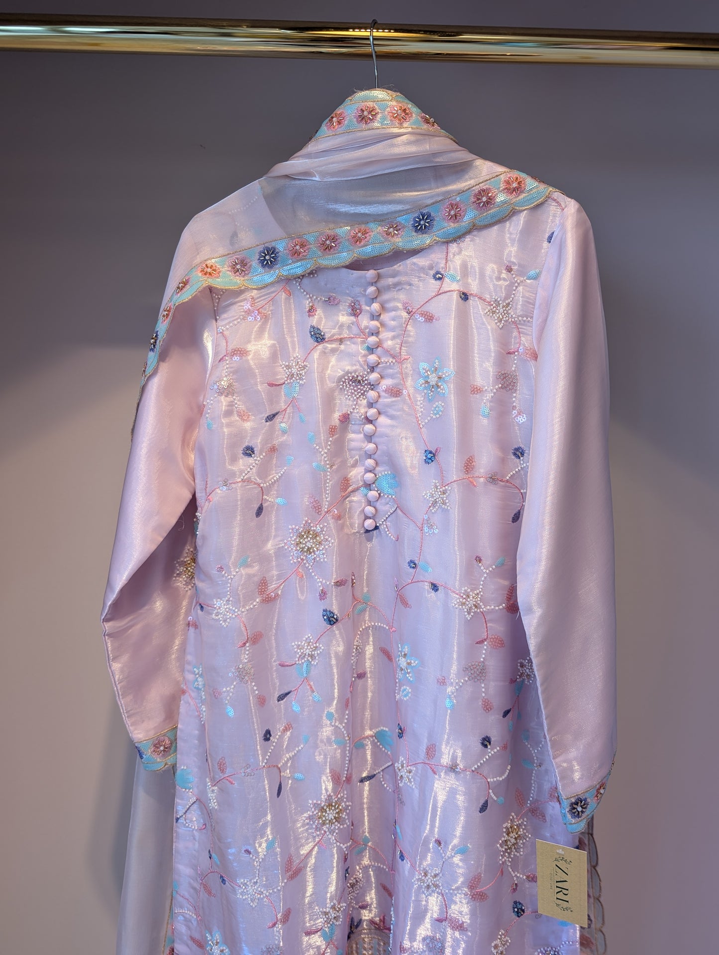 Baby Pink Embroidered Kurti