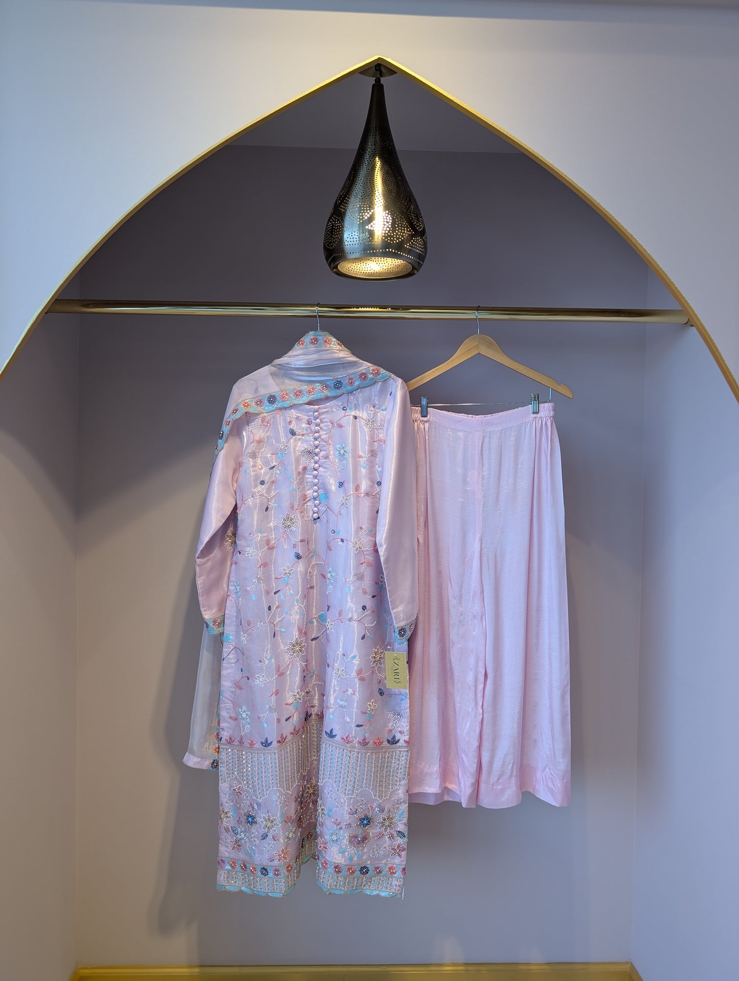 Baby Pink Embroidered Kurti