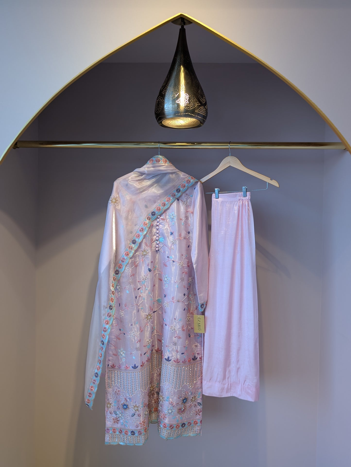 Baby Pink Embroidered Kurti