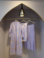 Lavender Embroidered Floral Kurti