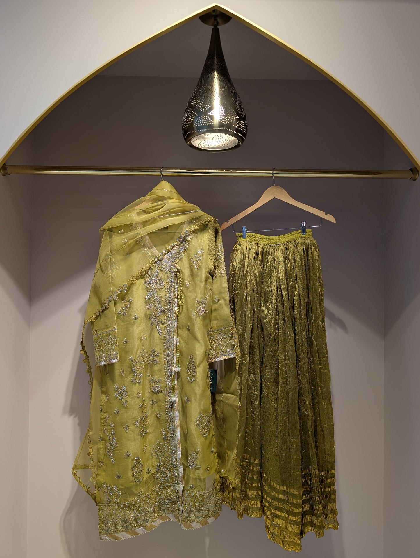 Green Sharara Dress