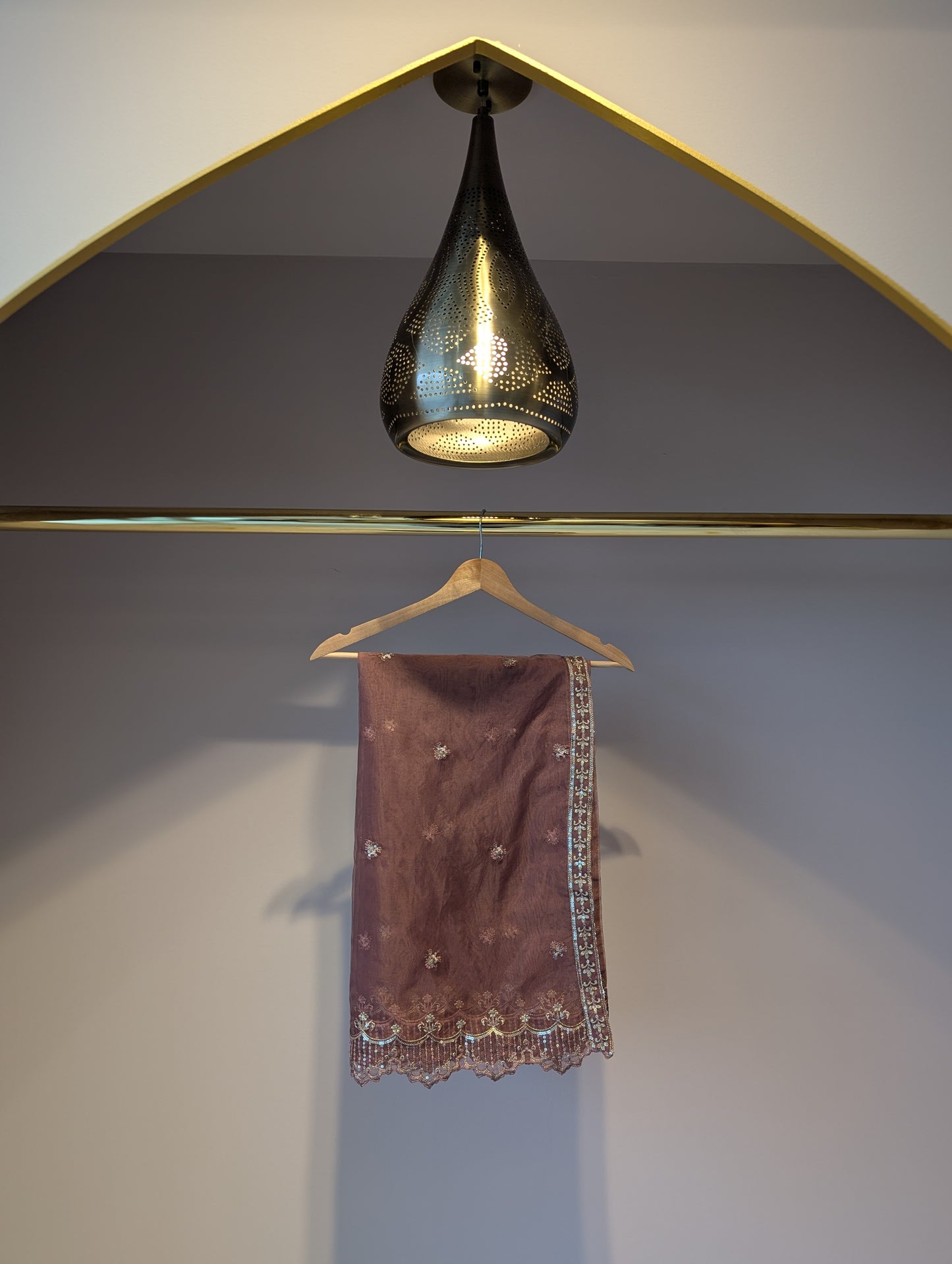 Nude Pink and Gold Kurti