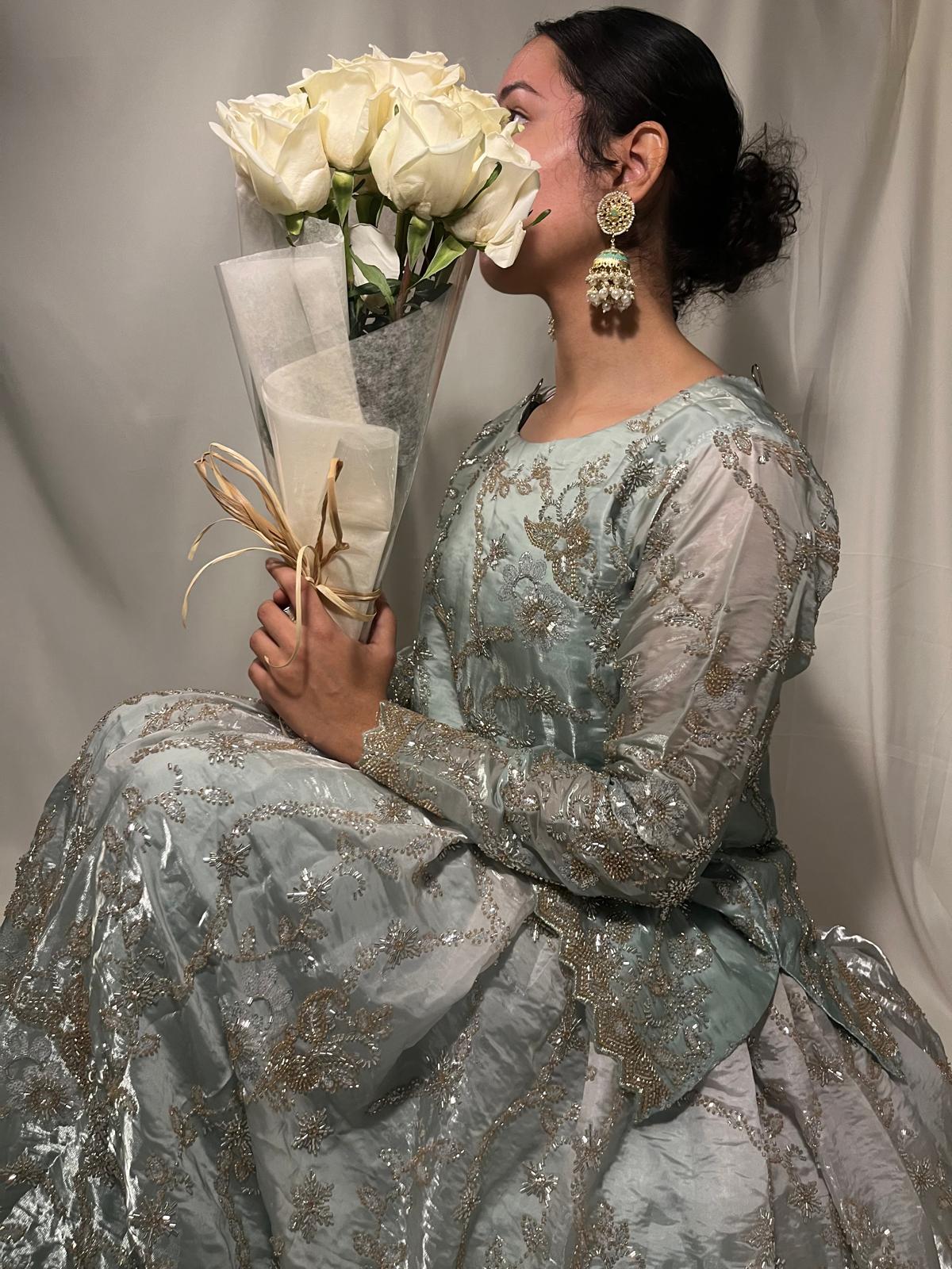 Light Blue Gulbahaar Lehenga