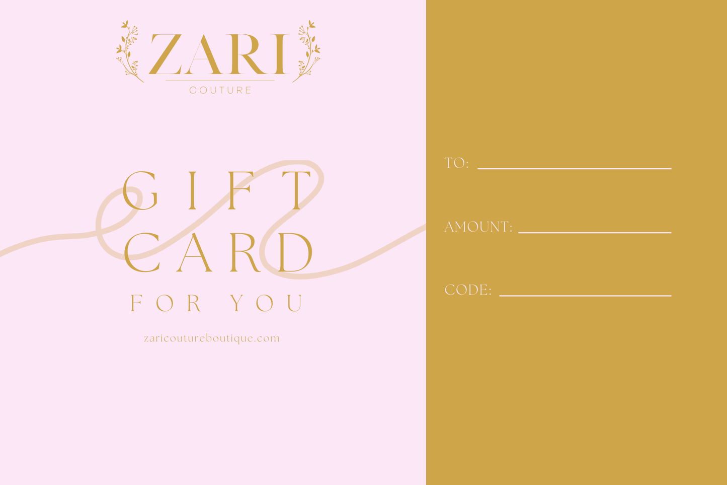 Zari Couture Gift Card