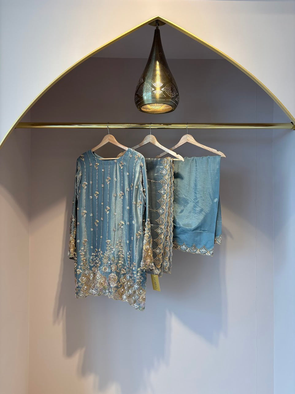 Blue Farshi Shalwar - Mah-E-Noor