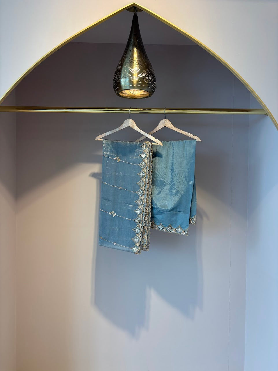 Blue Farshi Shalwar - Mah-E-Noor