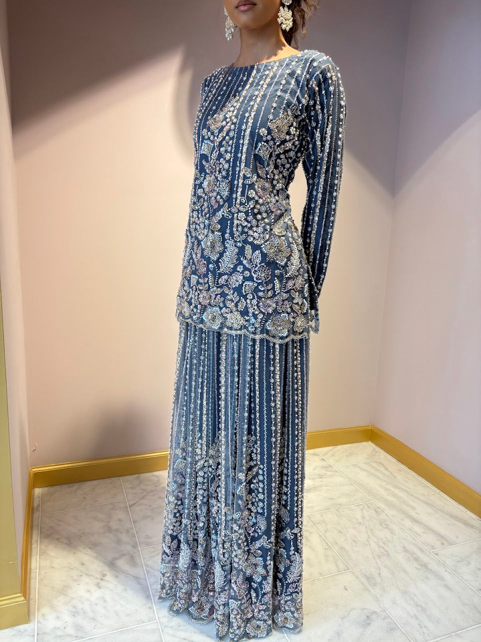 Blue Wedding Wear Lehenga