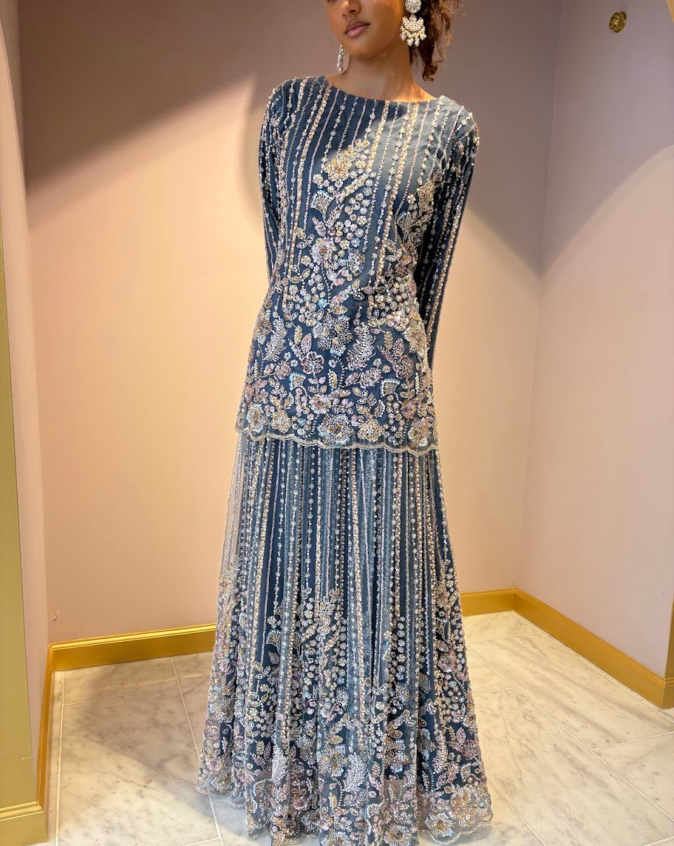 Blue Wedding Wear Lehenga