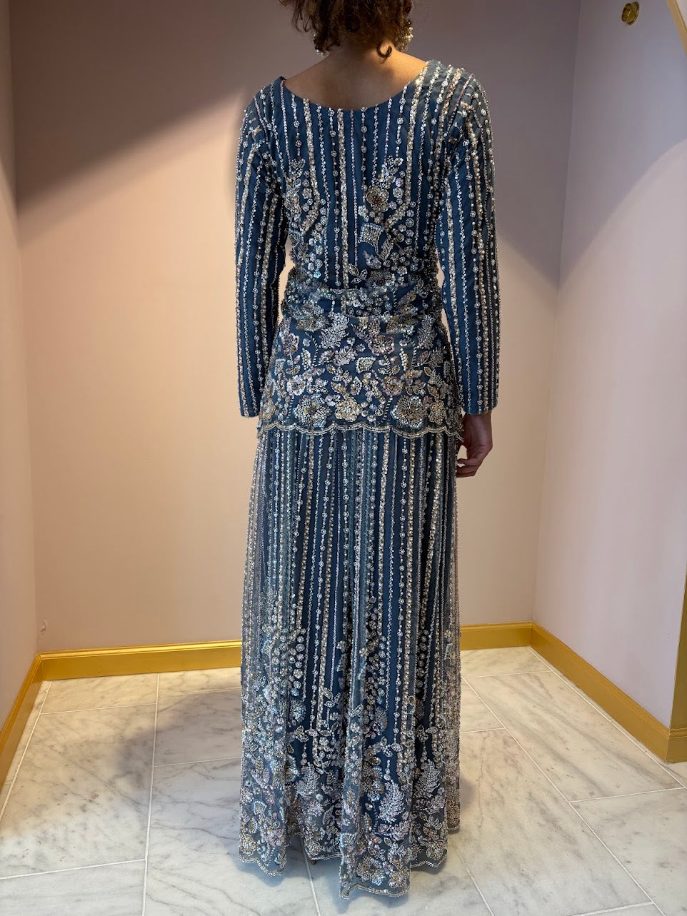 Blue Wedding Wear Lehenga
