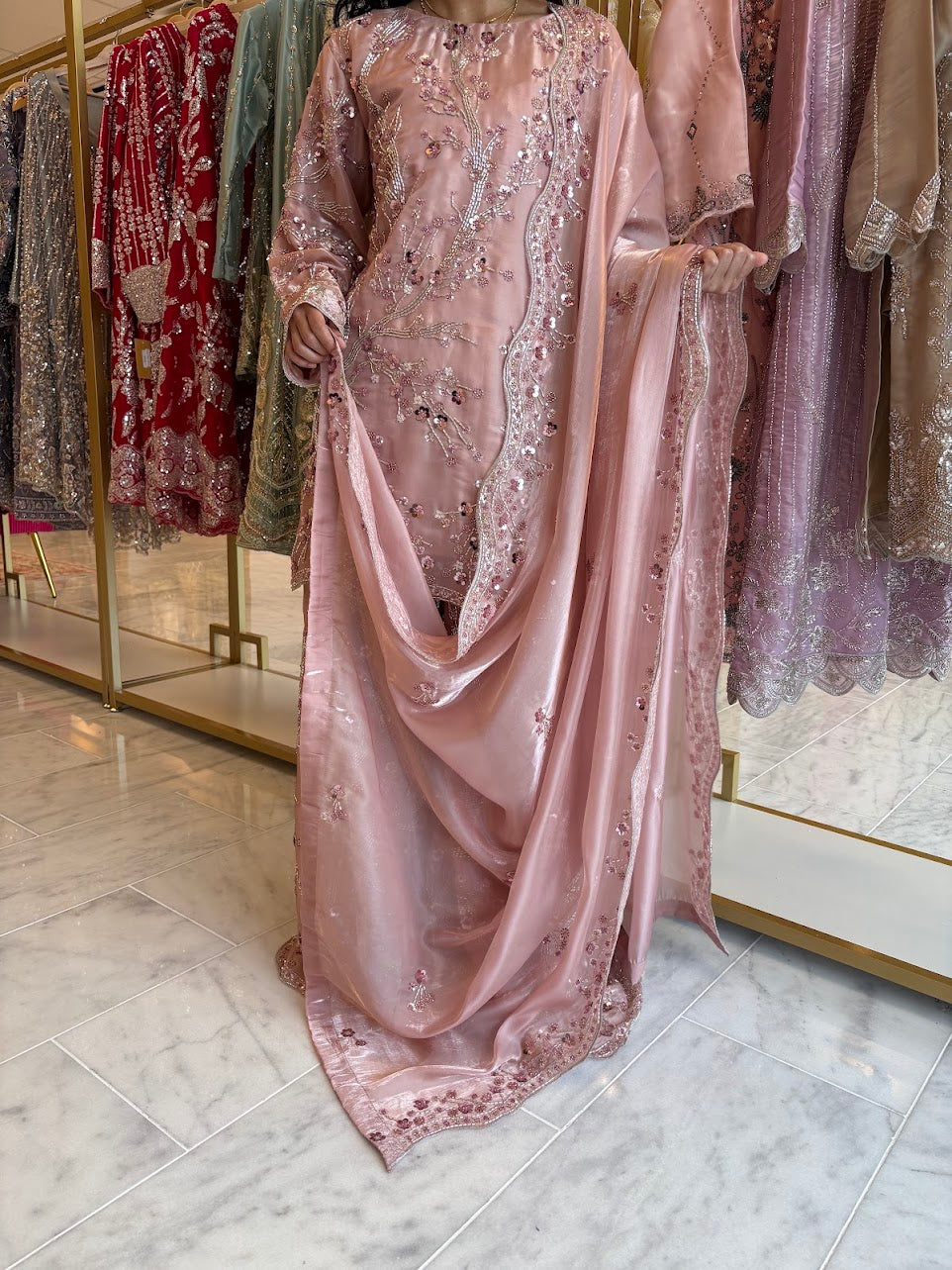 Blush Cherry Blossom Sharara