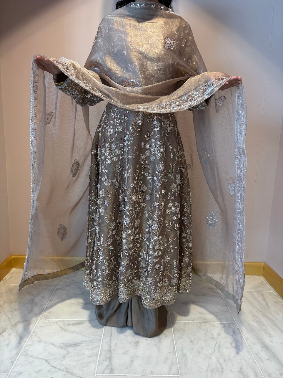 Floral Champagne | Magnolia Anarkali