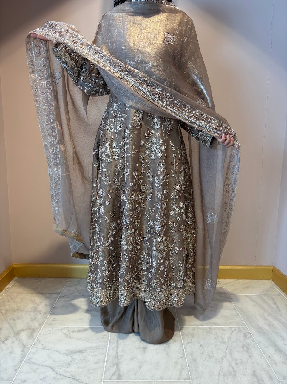 Floral Champagne | Magnolia Anarkali