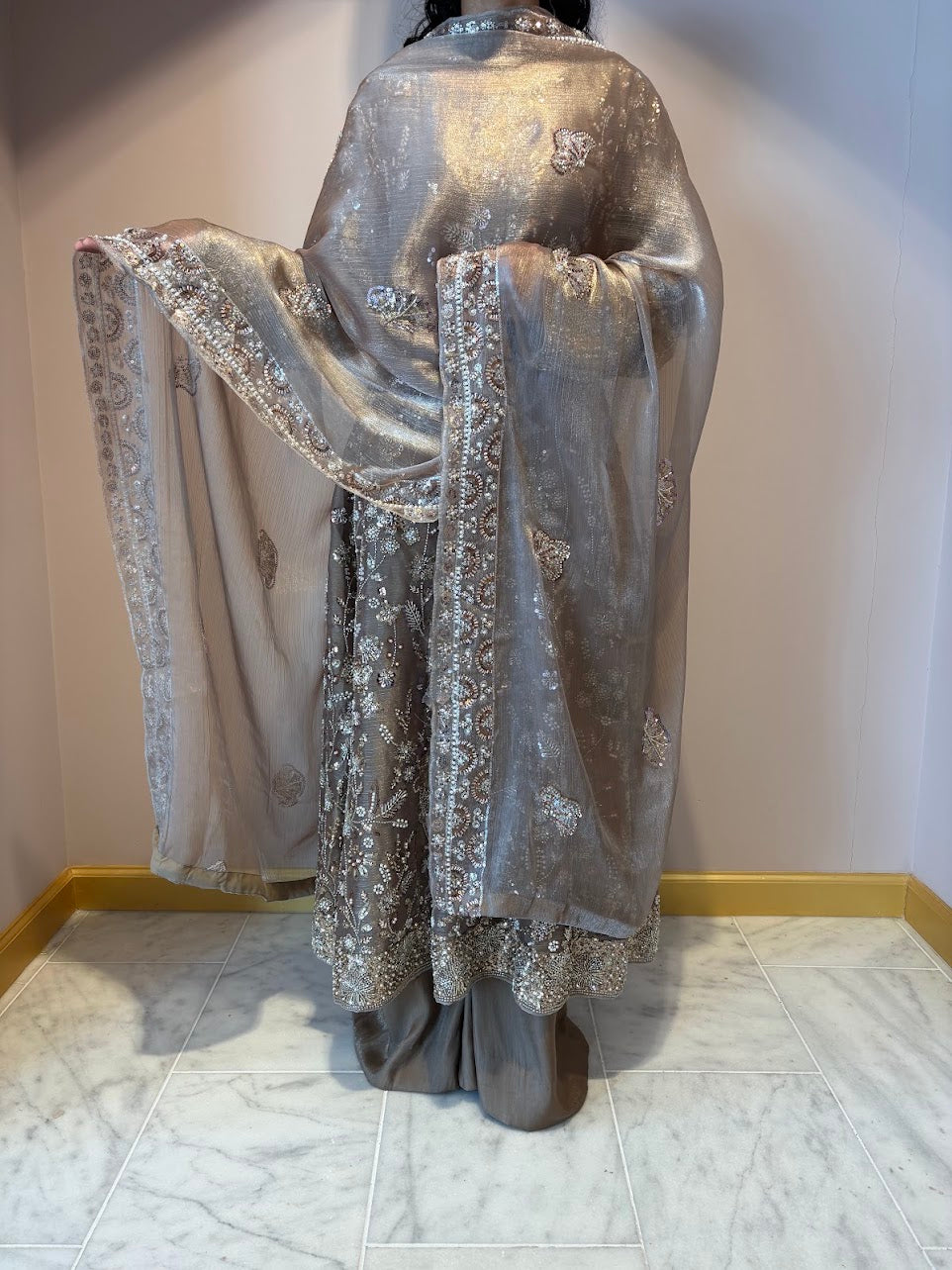 Floral Champagne | Magnolia Anarkali