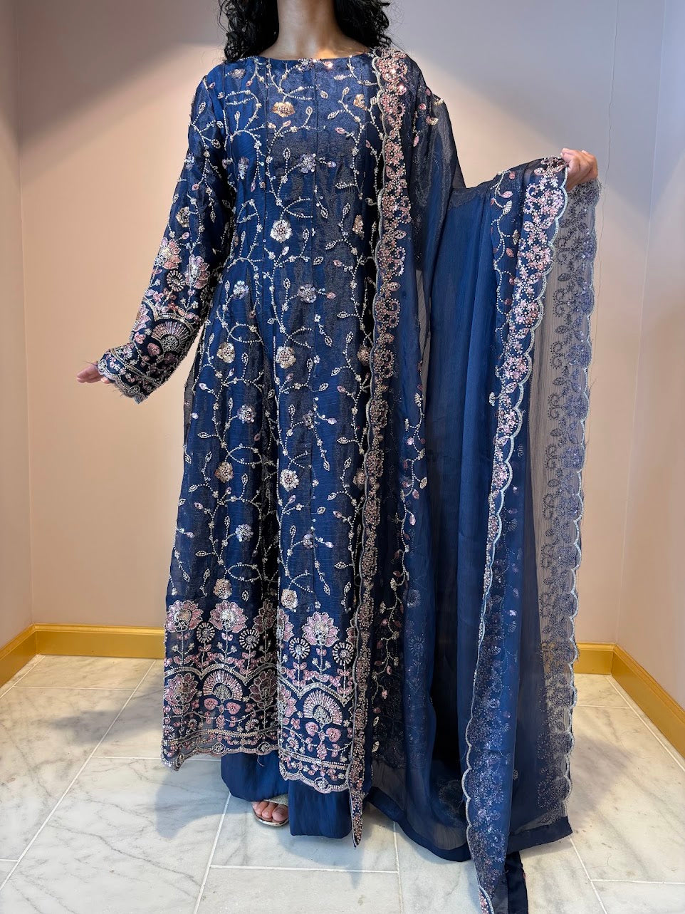 Floral Midnight | Magnolia Anarkali