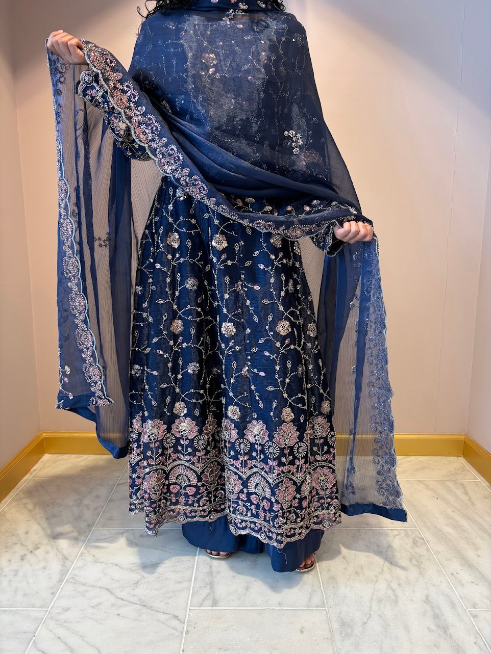 Floral Midnight | Magnolia Anarkali