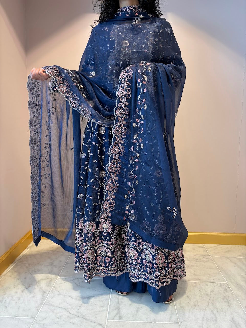 Floral Midnight | Magnolia Anarkali