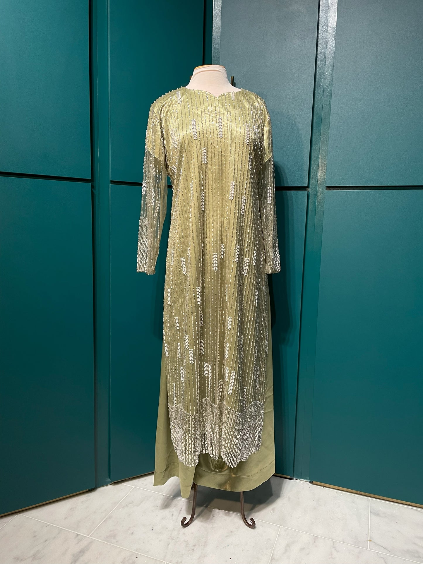 Light Green Wedding Wear Kurti