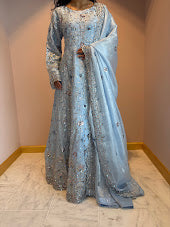 Ice Blue Zeenat Maxi Gown