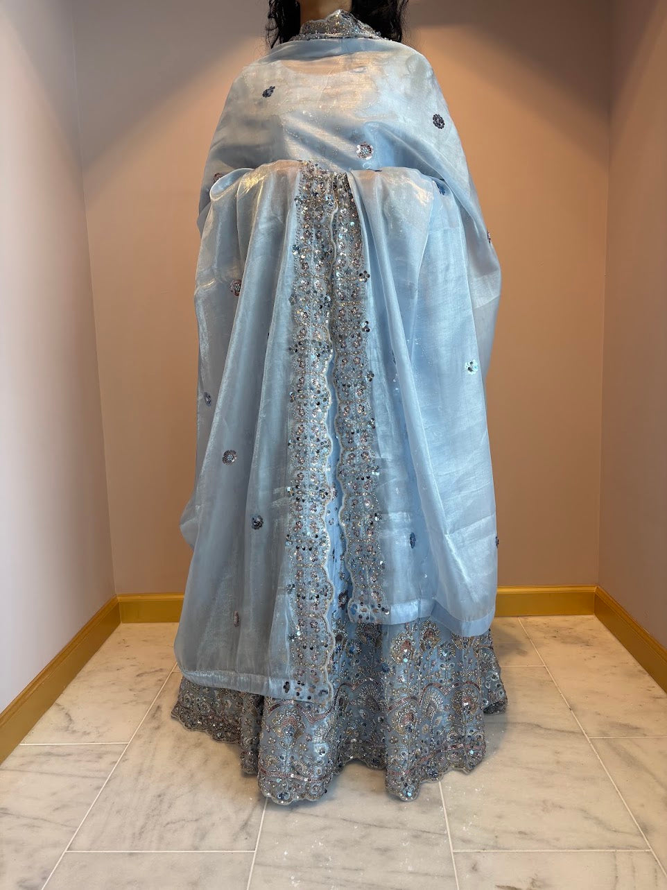 Ice Blue Zeenat Maxi Gown