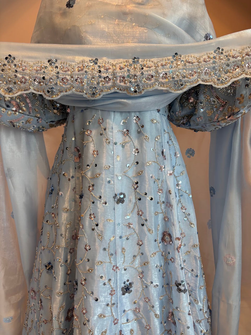 Ice Blue Zeenat Maxi Gown
