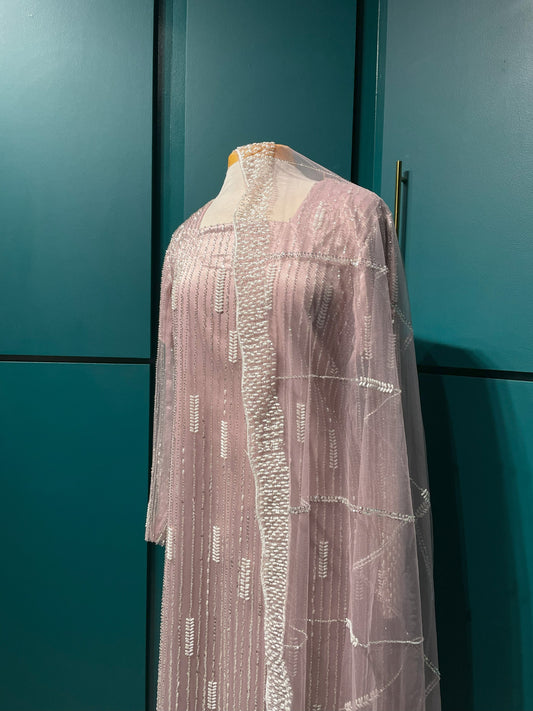 Light Pink Wedding Wear Kurti